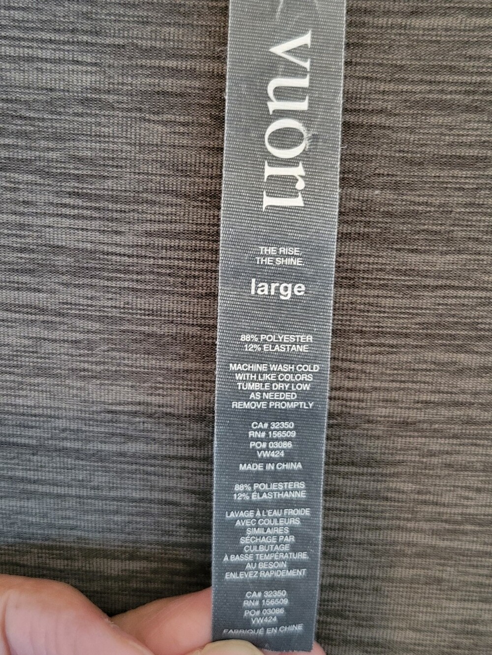 Vuori Halo Essential Jumpsuit Large Heathered Taupe Brown Lounge Jogger Pockets - Picture 8 of 9
